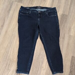 Torrid Dark Blue Stiletto Skinny Ankle Jeans Size 18R
